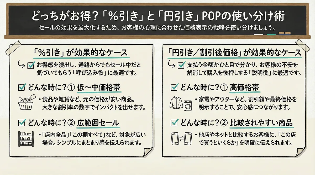 円引き・割引後価格で見せたほうが相性の良いケース