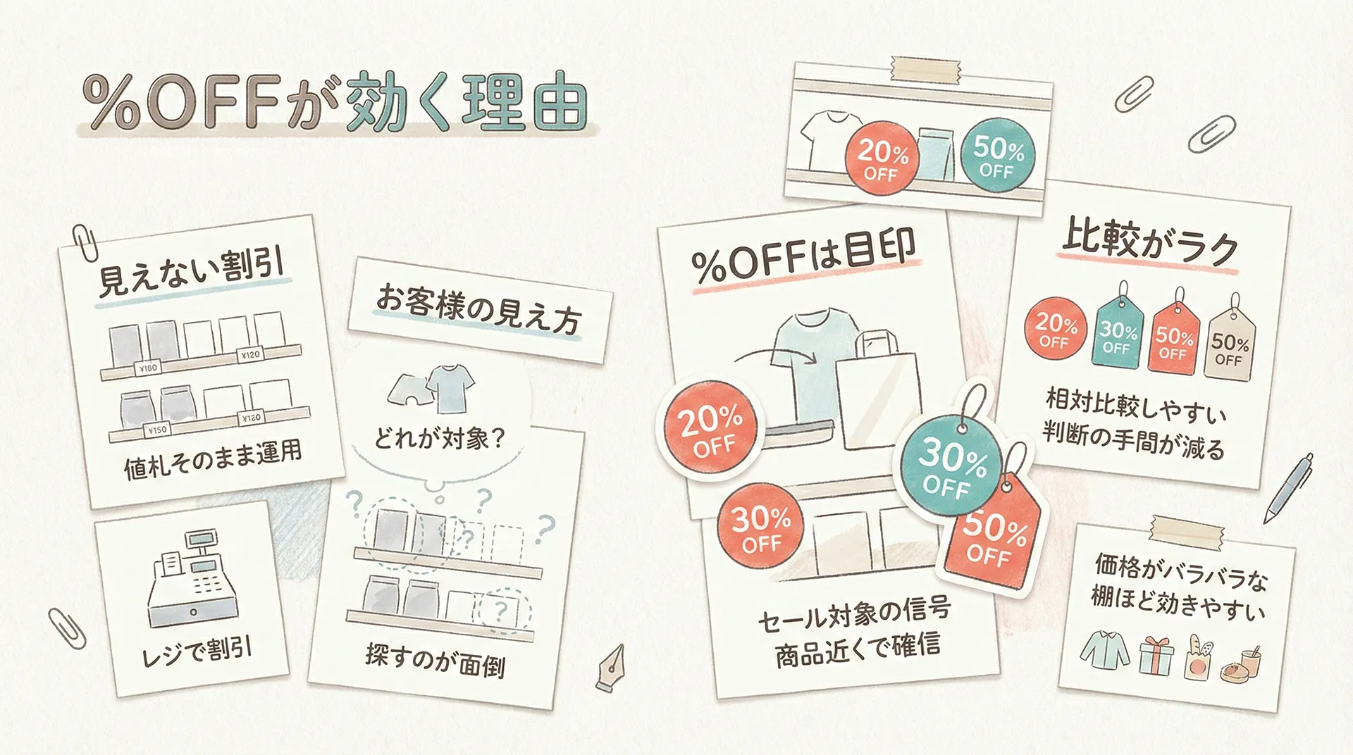 なぜ「％OFF」が効きやすいのか：小さなお店で起きがちな“見えない割引”問題